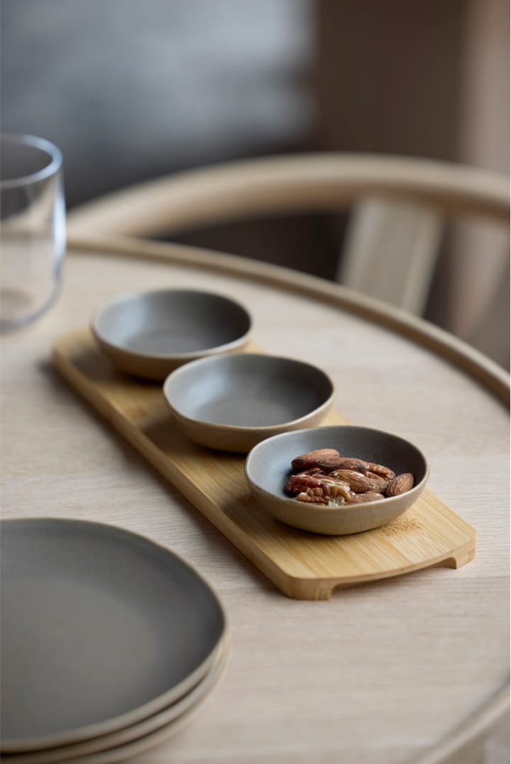 Shoku bamboe dienblad met 3 schalen, Warm Brown Villa Collection