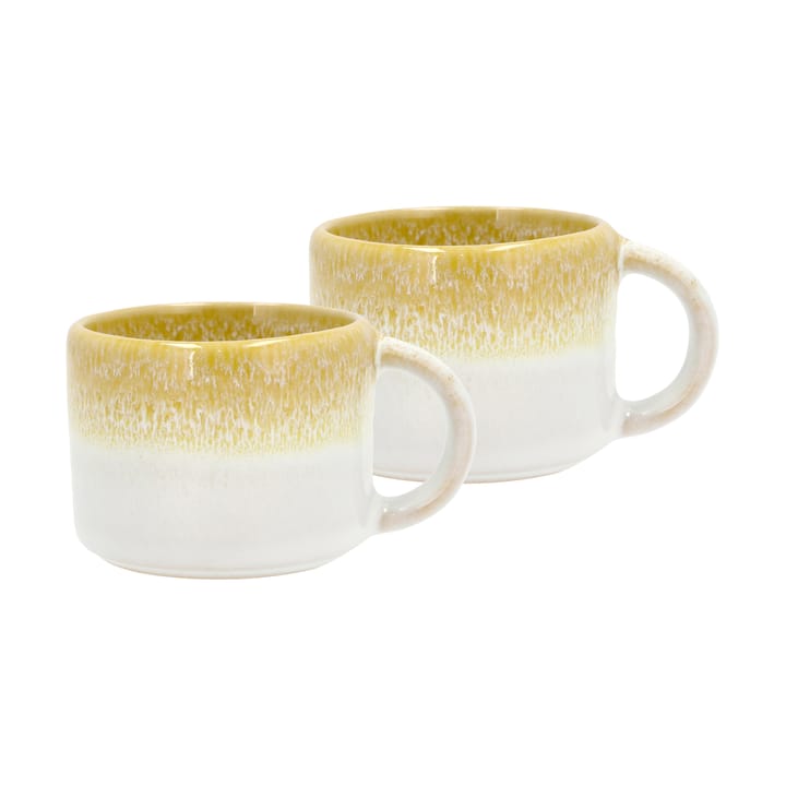 Styles espressokop 8 cl 2-pack - Yellow-cream white - Villa Collection