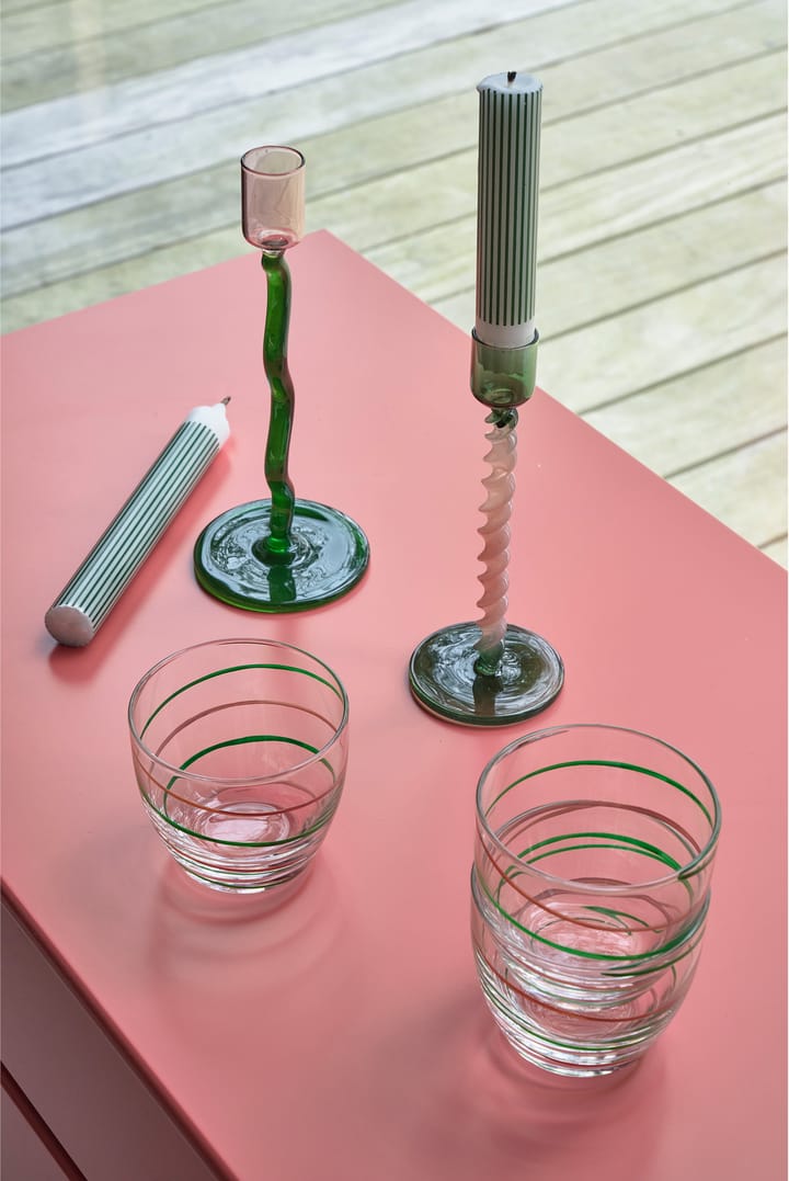 Styles kandelaar 16,3 cm, Green-pink Villa Collection