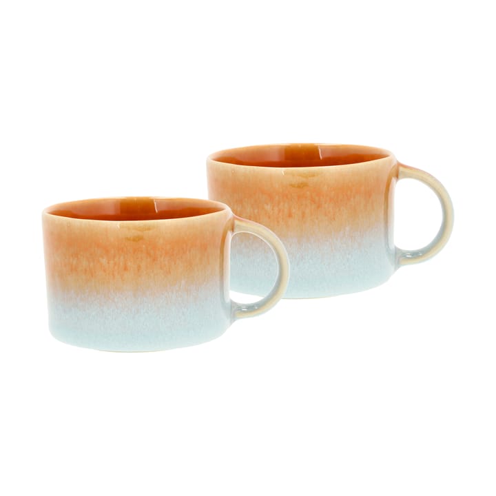 Styles mok met oor 16 cl 2-pack - Blue-amber - Villa Collection