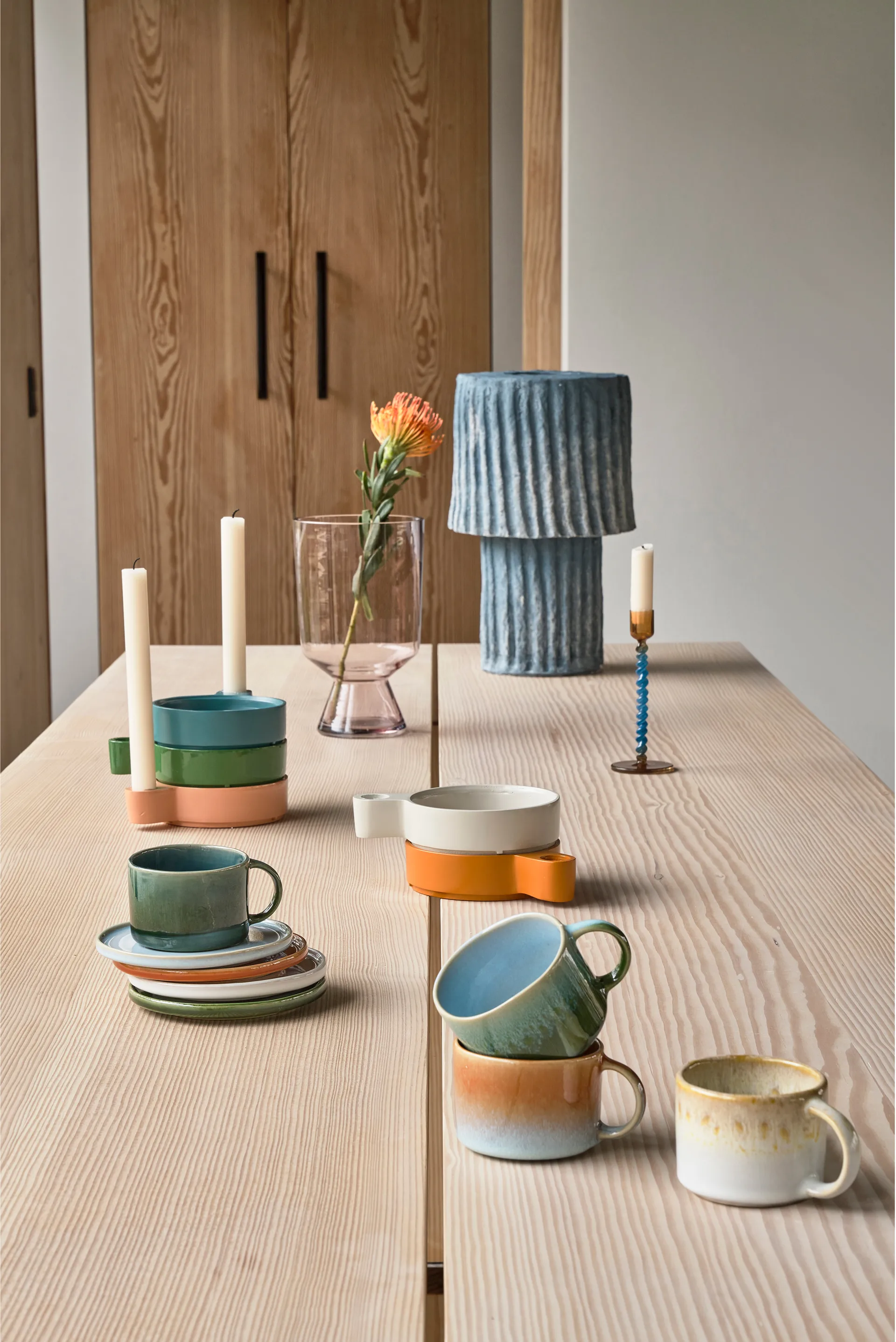 Styles mok met oor 16 cl 2-pack, Blue-amber Villa Collection