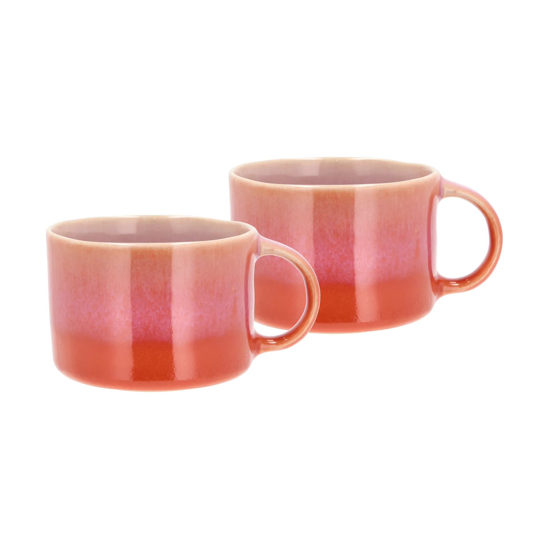 Styles mok met oor 16 cl 2-pack, Lila-orange Villa Collection