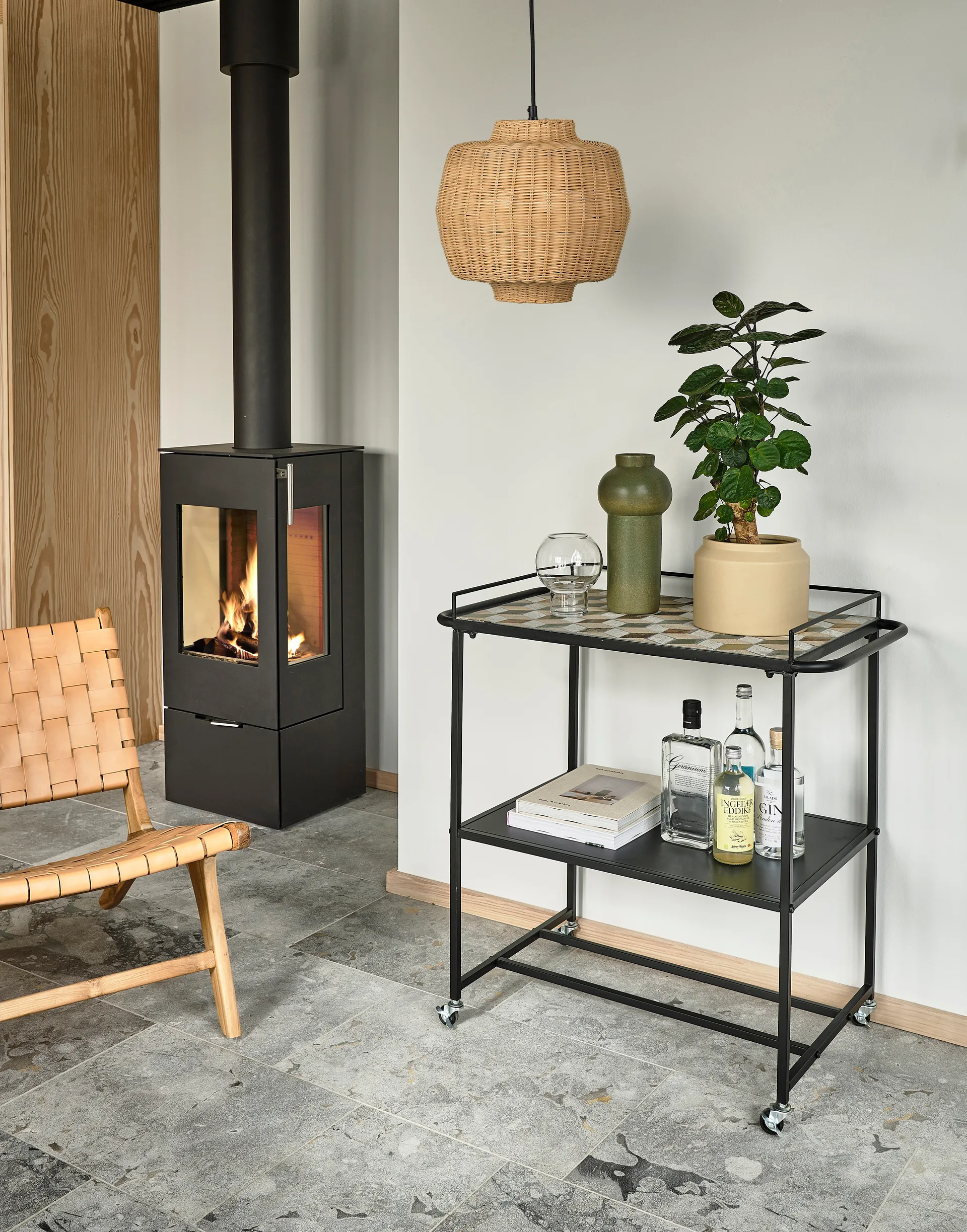 Vilna hanglamp natuurlijk rotan, Ø30 cm Villa Collection