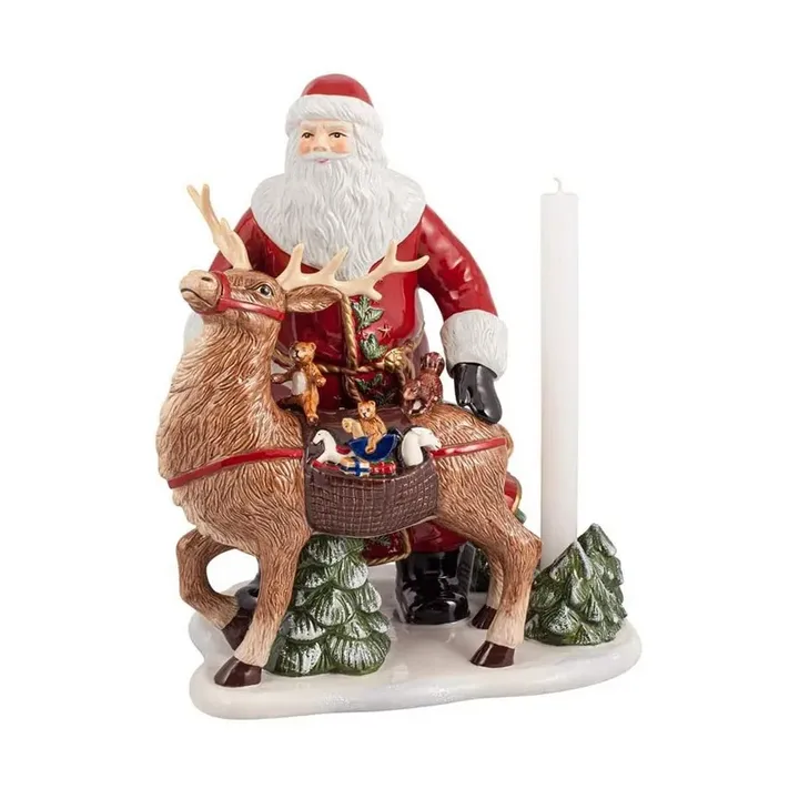 Christmas Toys Memory kandelaar 35 cm - Kerstman met rendier - Villeroy & Boch