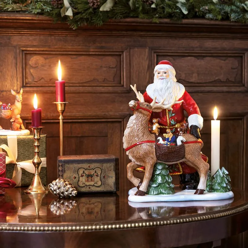 Christmas Toys Memory kandelaar 35 cm, Kerstman met rendier Villeroy & Boch