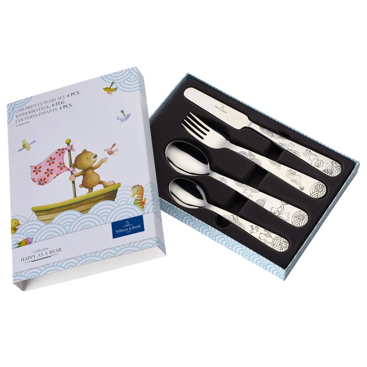 Happy as a Bear kinderbestek 4-delig, Roestvrij staal Villeroy & Boch