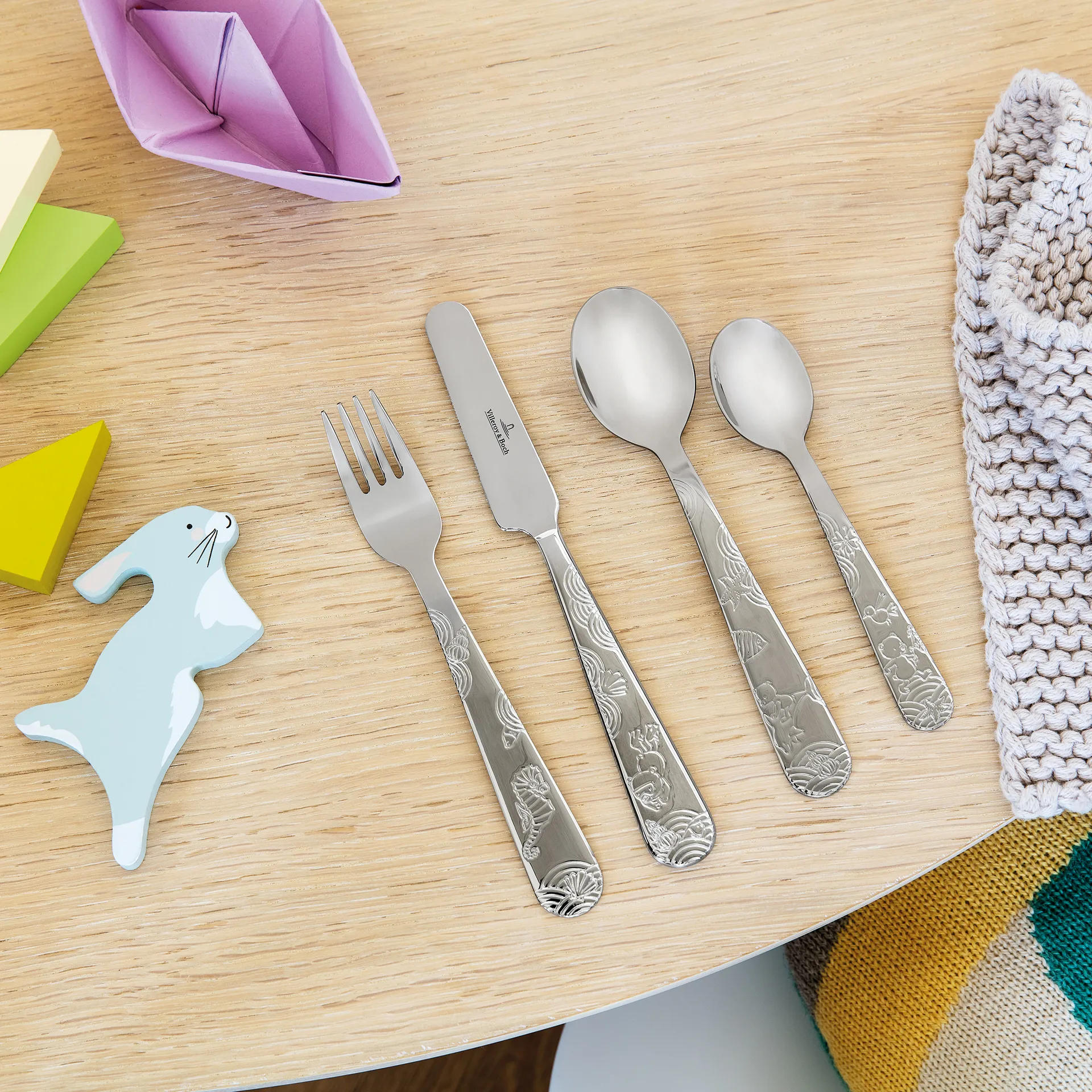 Happy as a Bear kinderbestek 4-delig, Roestvrij staal Villeroy & Boch