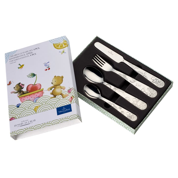 Hungry as a Bear kinderbestek 4-delig, Roestvrij staal Villeroy & Boch