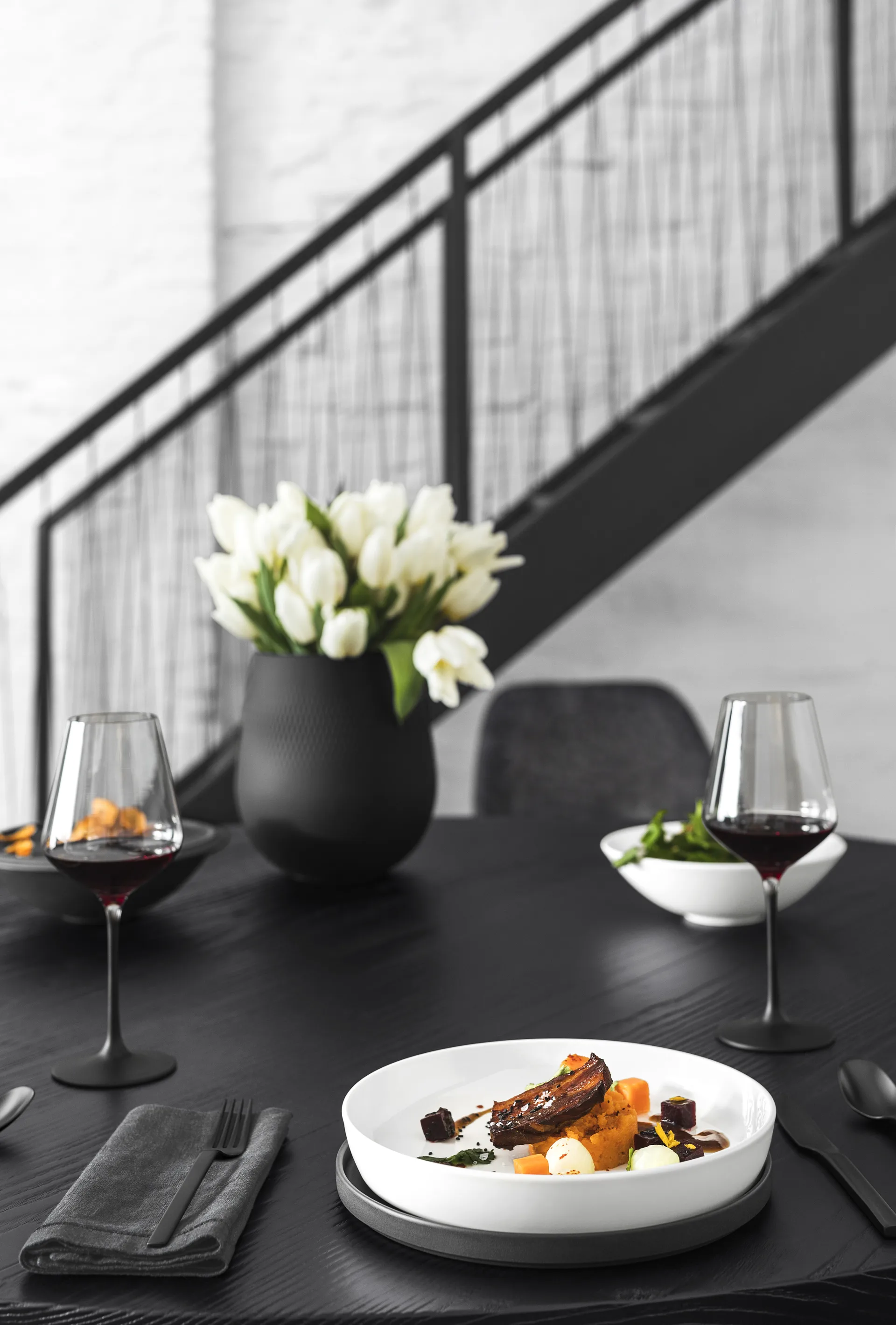 Iconic La Boule servies 7-delig, Zwart-wit Villeroy & Boch