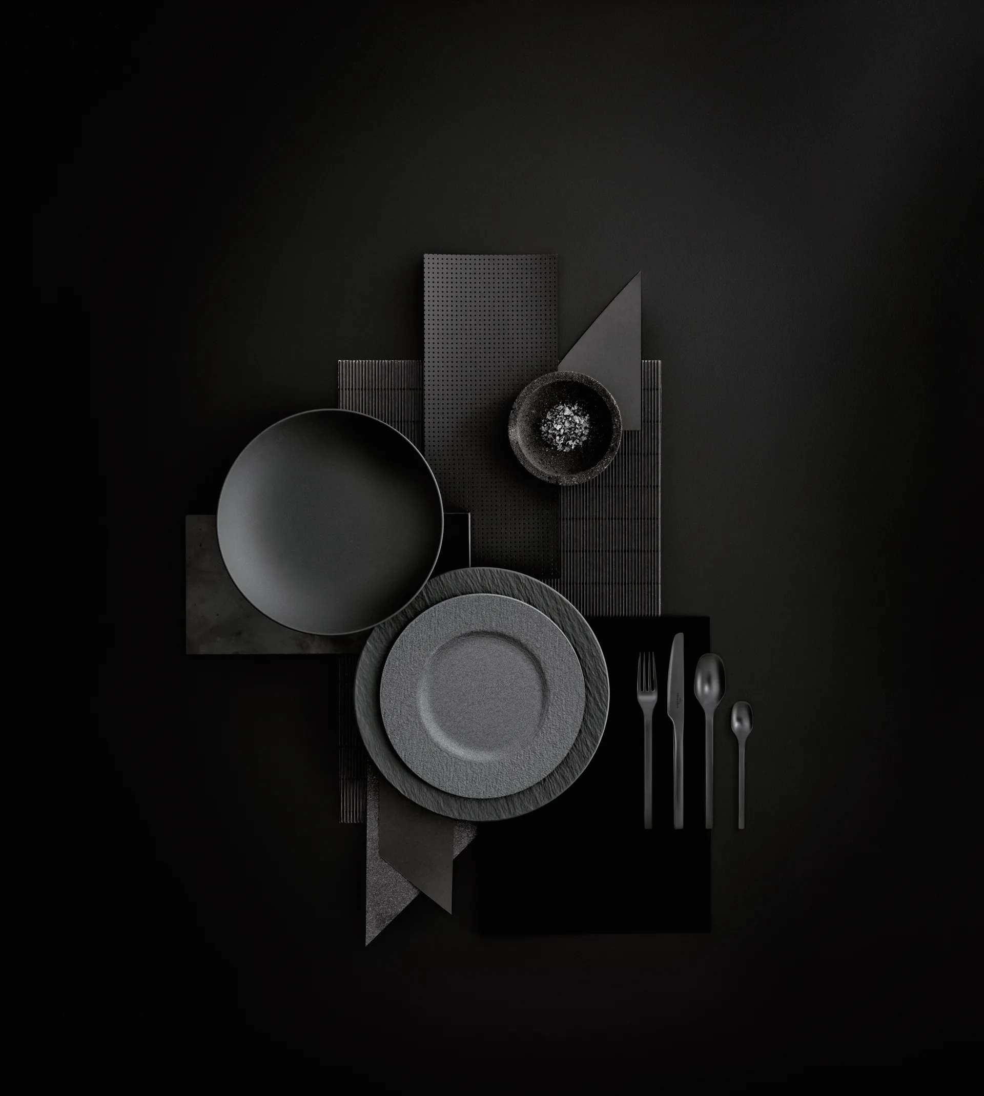Manufacture Rock bestekset 16-delig, Zwart Villeroy & Boch