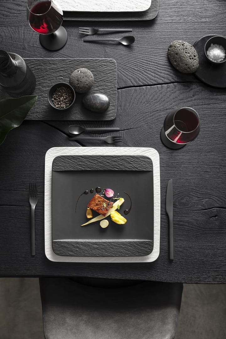 Manufacture Rock bord 28x28 cm, Zwart Villeroy & Boch