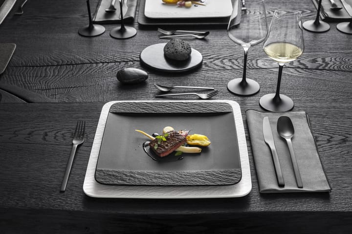 Manufacture Rock bord 28x28 cm, Zwart Villeroy & Boch