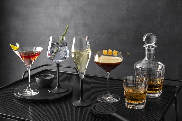 Manufacture Rock champagneglas 26 cl 4-pack, Transparant-zwart Villeroy & Boch