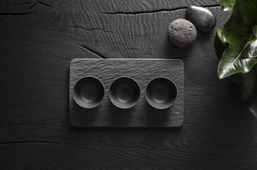 Manufacture Rock dipschaaltje 3 st. met serveerblad - Zwart - Villeroy & Boch
