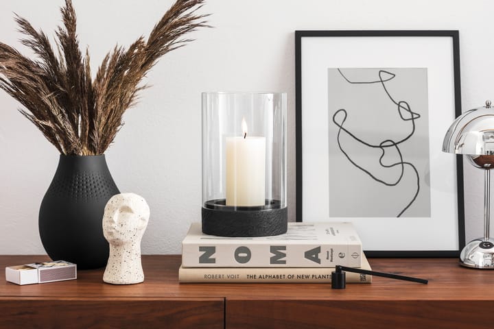 Manufacture Rock Home Hurricane waxinelichtjeshouder M, Zwart Villeroy & Boch