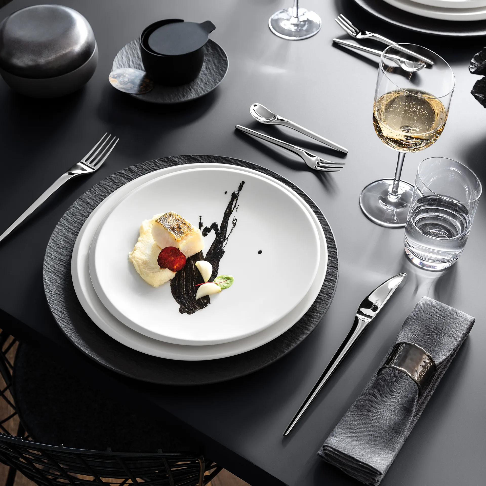 NewMoon bord 24 cm, Wit Villeroy & Boch