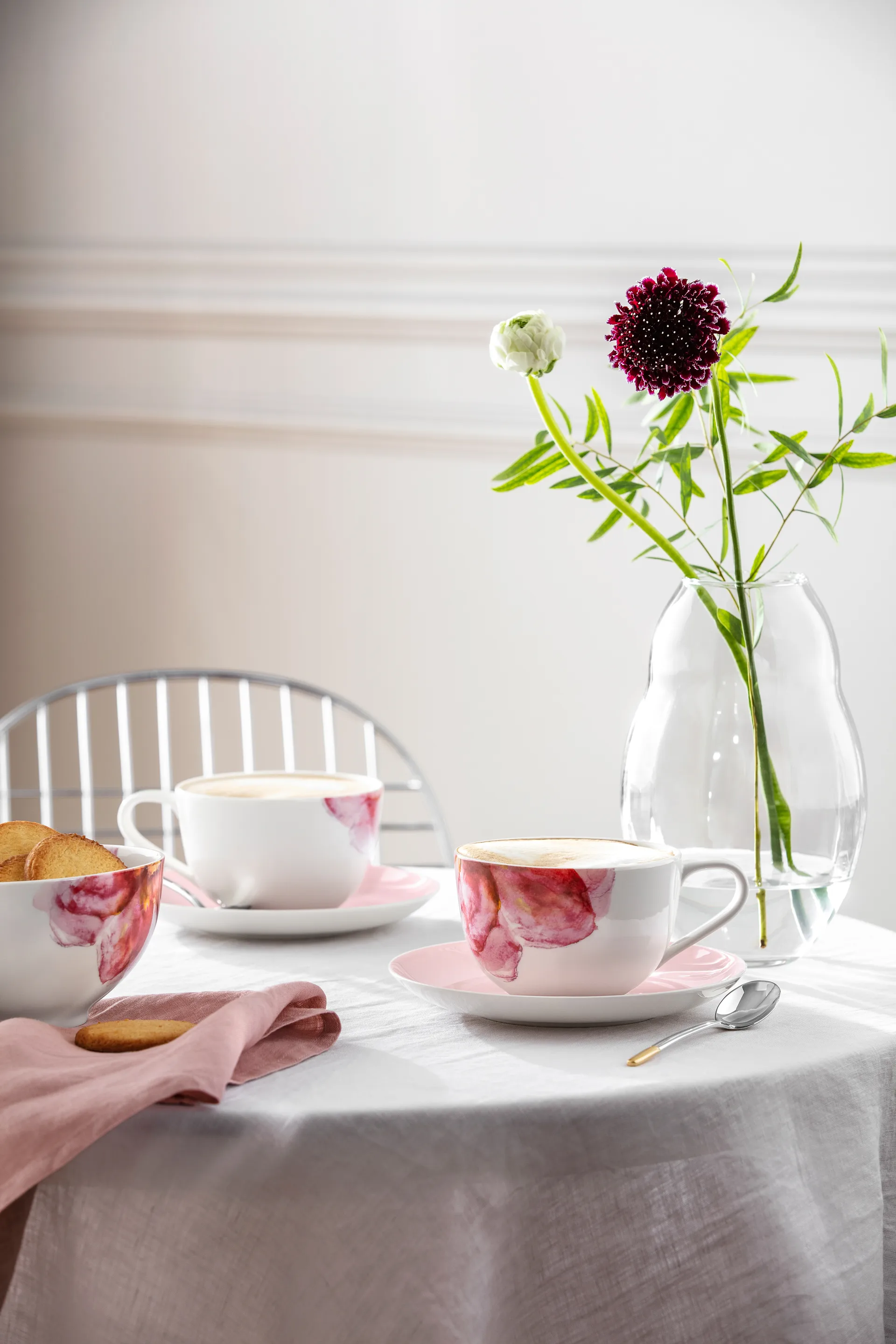 Rose Garden kop met schotel, Roze-wit Villeroy & Boch