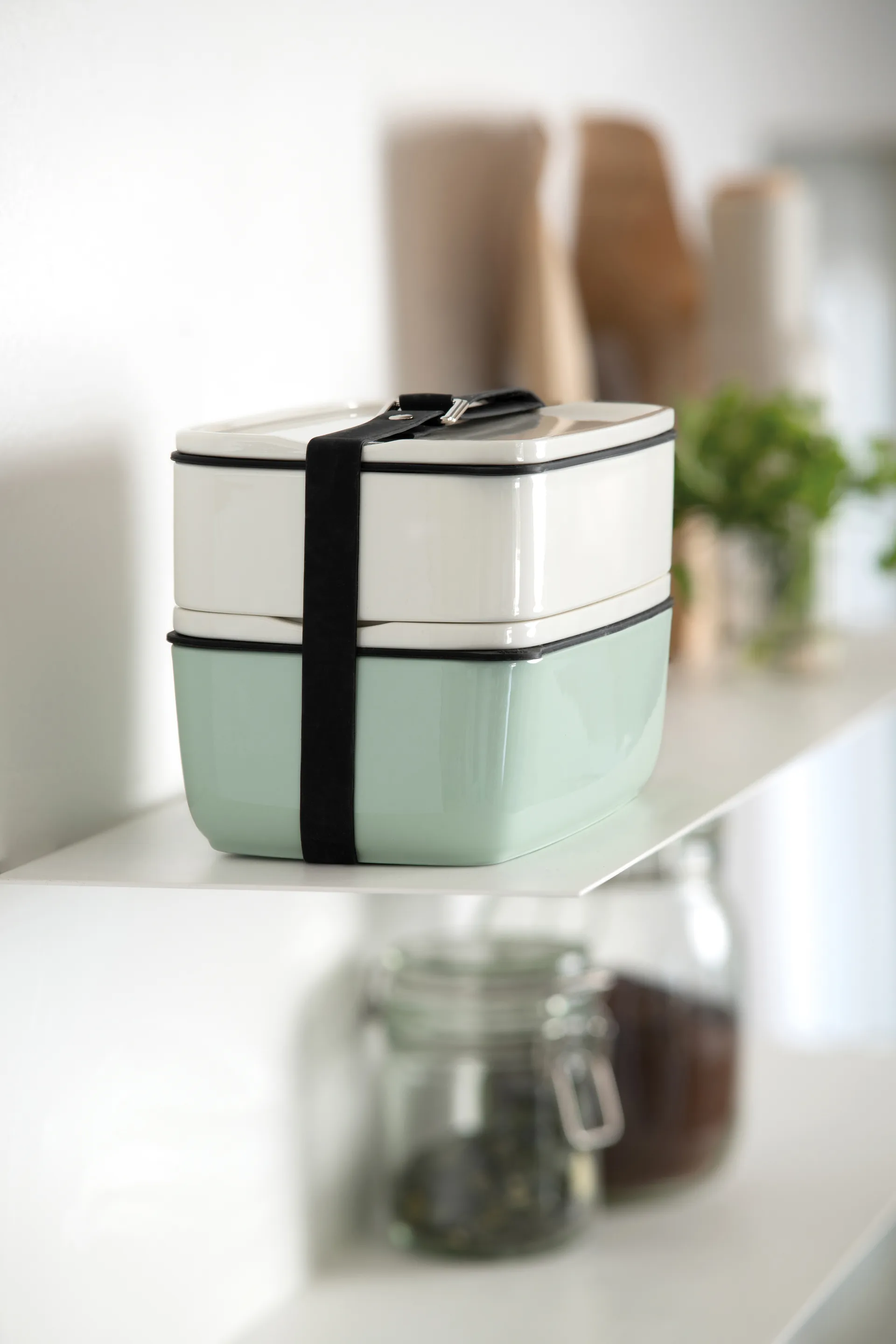To Go & To Stay lunchbox rechthoekig set, Groen-wit Villeroy & Boch