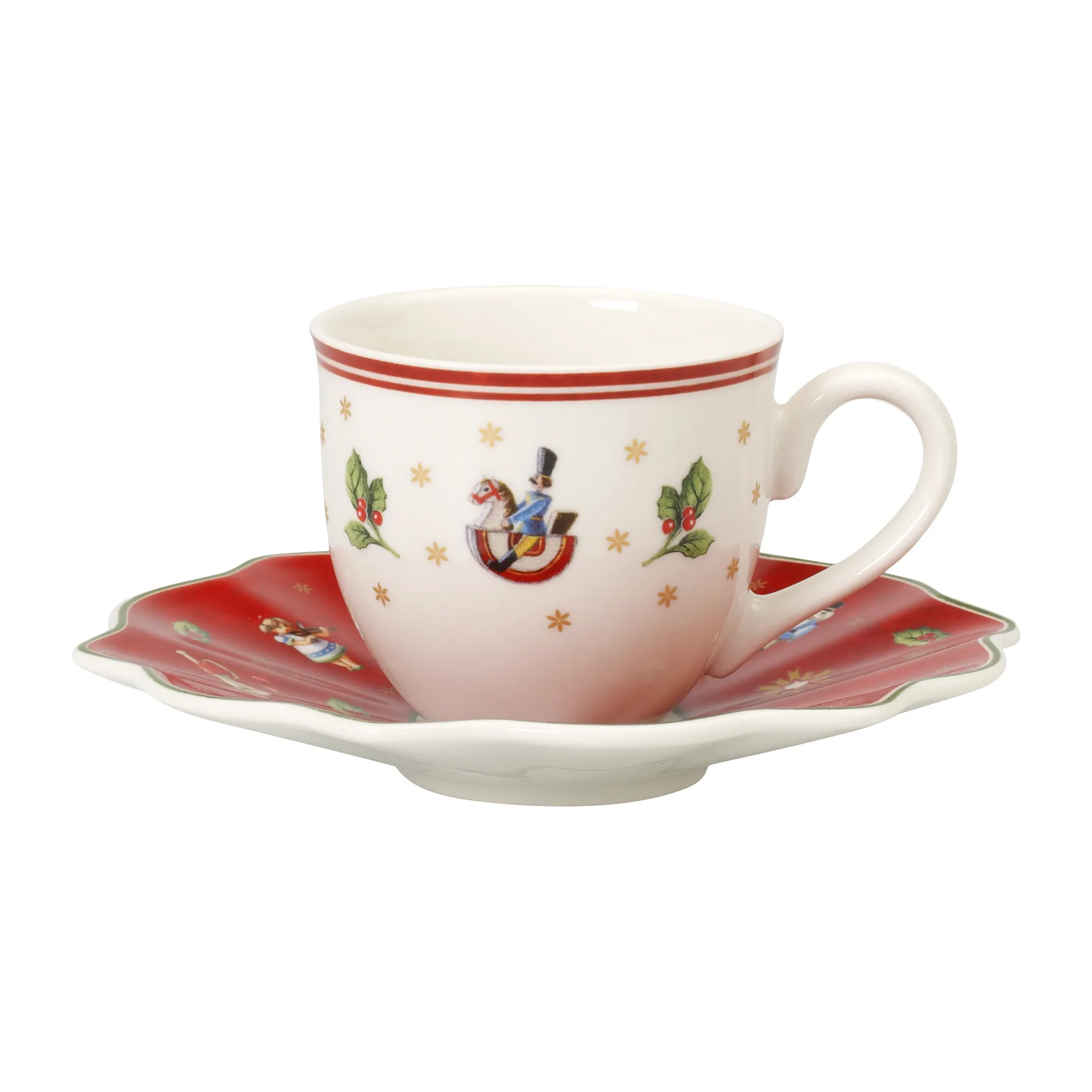 Toy's Delight espressokopje met schotel, Wit-rood Villeroy & Boch