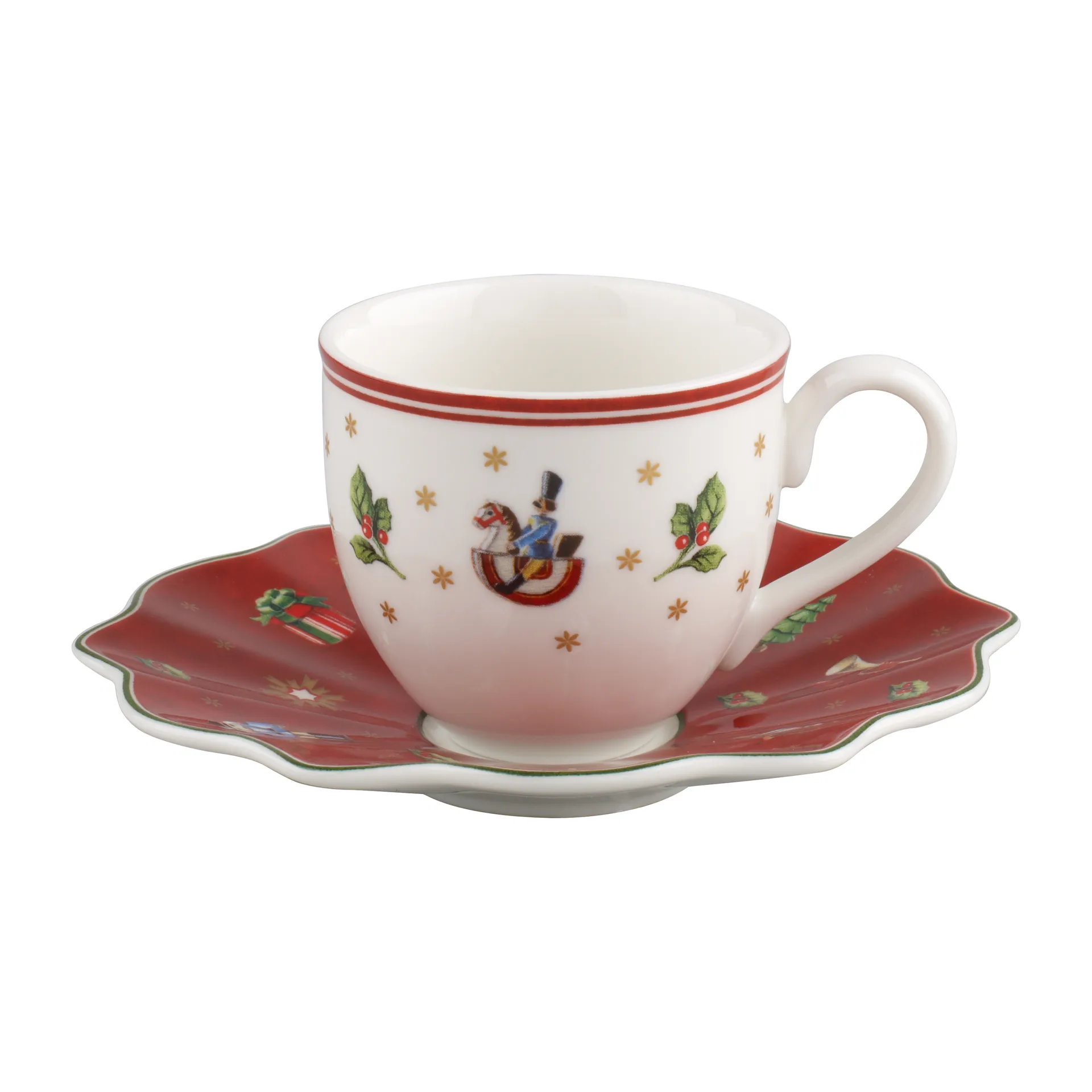 Toy's Delight espressokopje met schotel, Wit-rood Villeroy & Boch