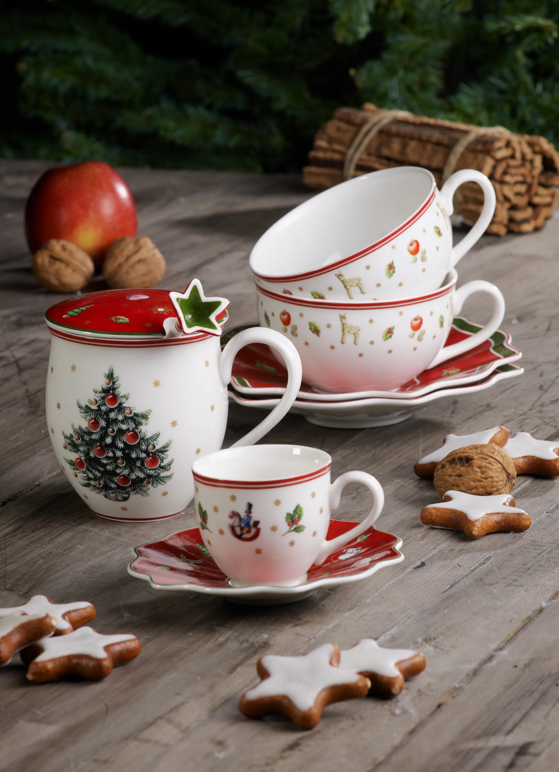Toy's Delight espressokopje met schotel, Wit-rood Villeroy & Boch
