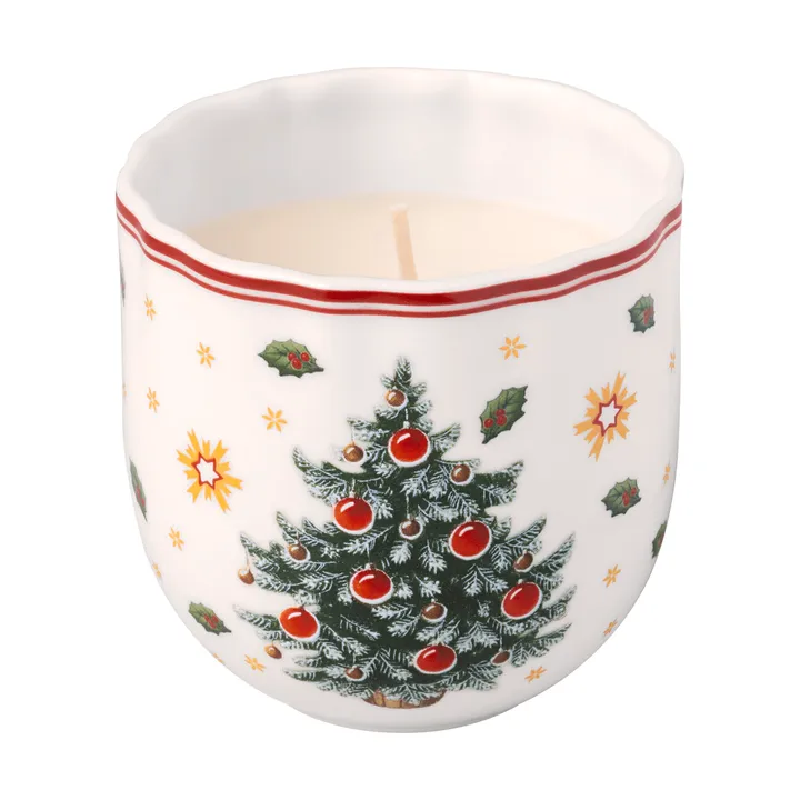 Toy's Delight geurkaars. - Wit-rood, hout - Villeroy & Boch