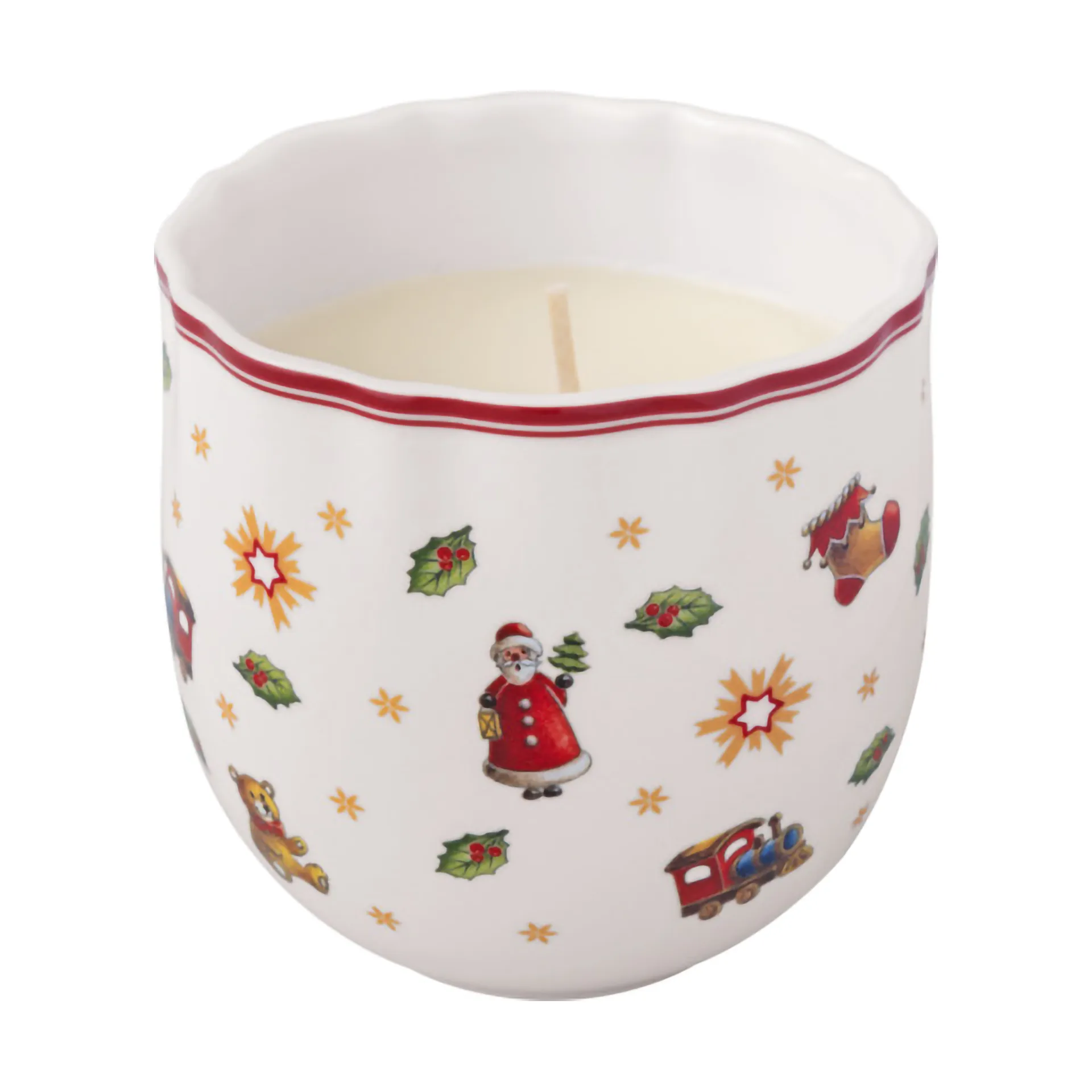 Toy's Delight geurkaars., Wit-rood Villeroy & Boch