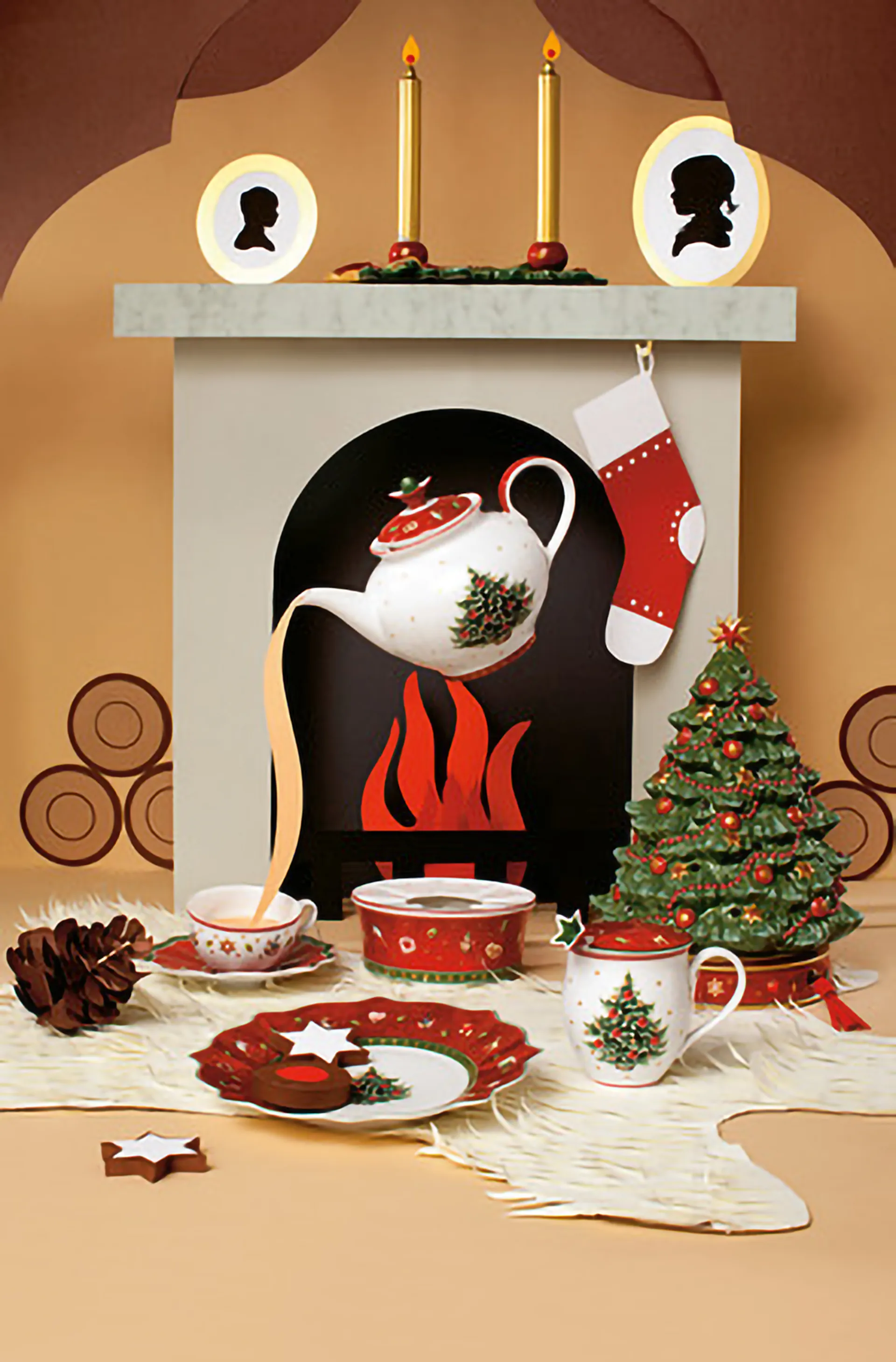 Toy's Delight kerstboom met muziekdoos, Wit-rood Villeroy & Boch