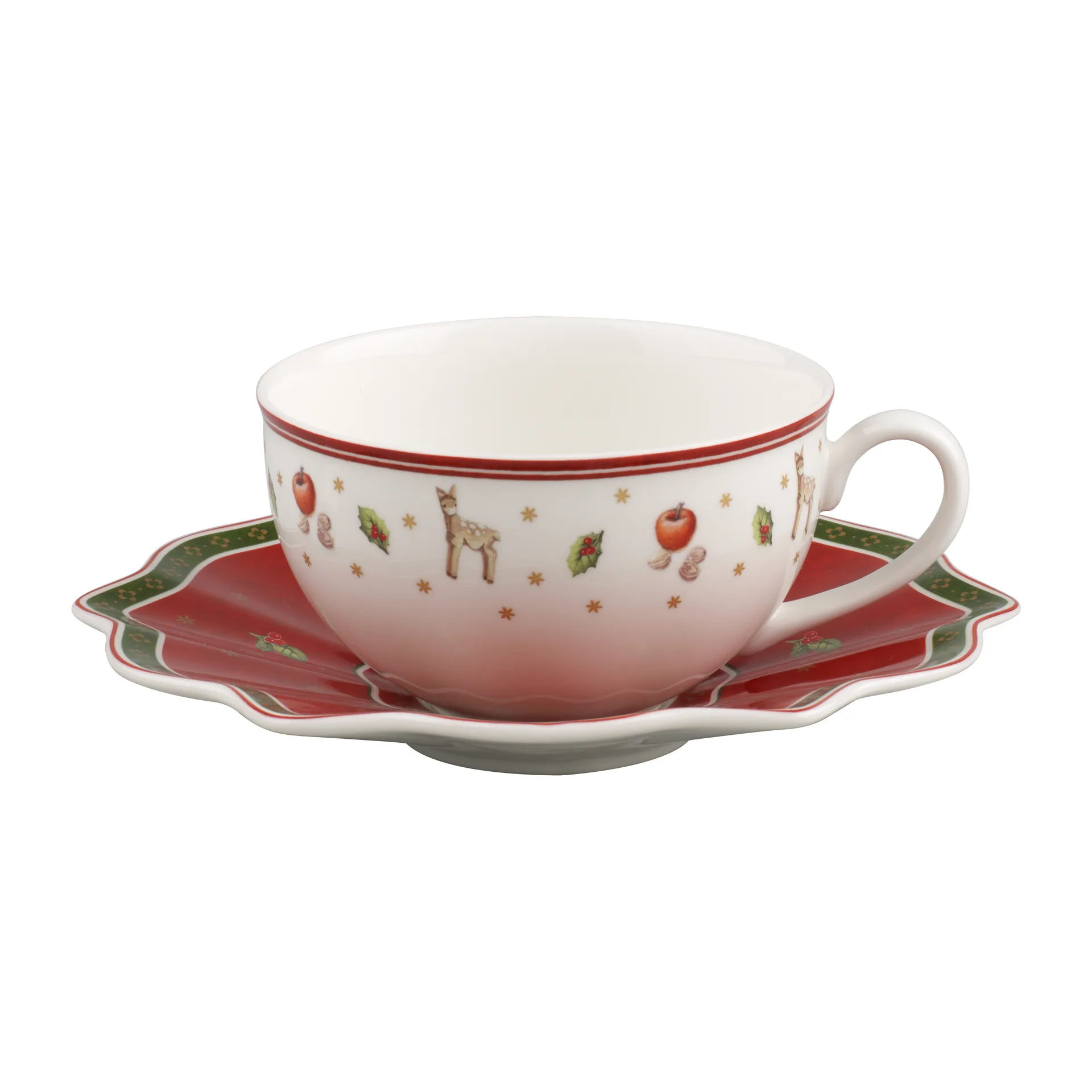 Toy's Delight kop met schotel 30 cl, Wit-rood Villeroy & Boch