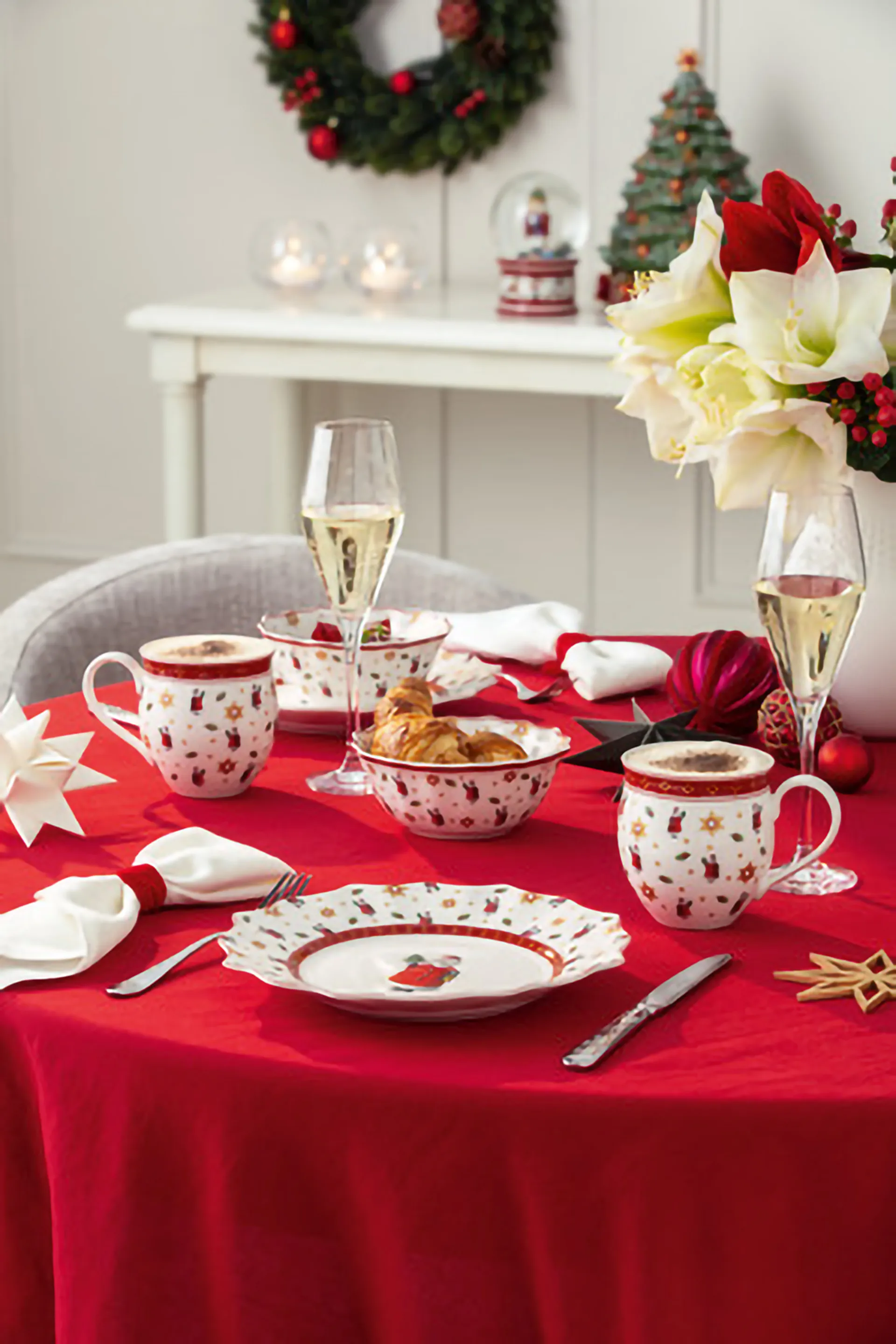 Toy's Delight kopje 4 delen, Wit-rood Villeroy & Boch
