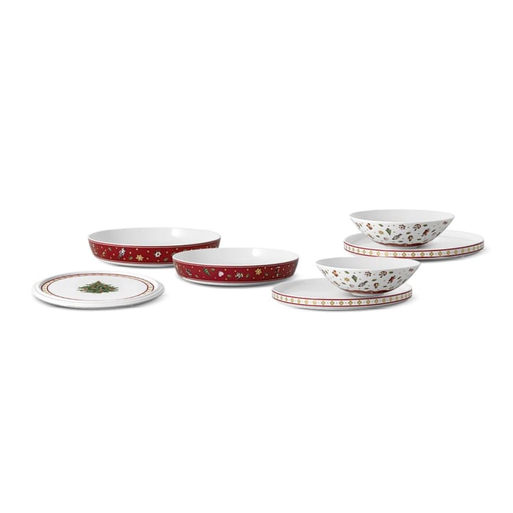 Toy's Delight La Boule servies 7-delig, Wit-rood Villeroy & Boch