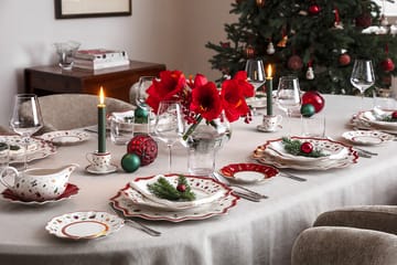 Toy's Delight sauskan 50 cl met schoteltje - Wit-rood - Villeroy & Boch