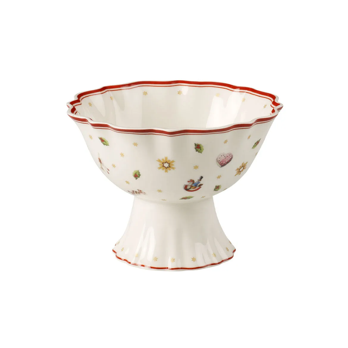 Toy’s Delight schaal op voet 33 cl, Wit-rood Villeroy & Boch