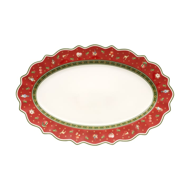 Toy's Delight serveerschaal ovaal 31x50 cm - Wit-rood - Villeroy & Boch