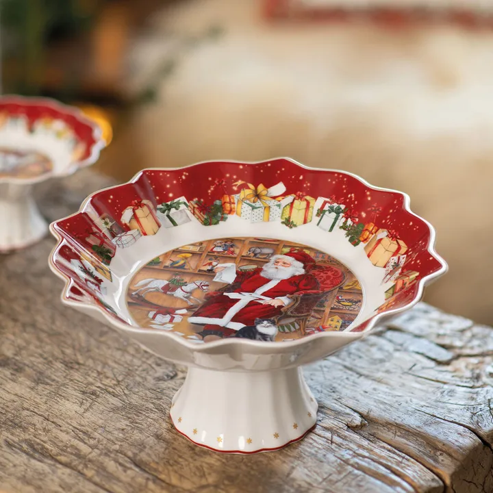 Toy’s Fantasy schaal op voet 24 cm - Wit-rood - Villeroy & Boch