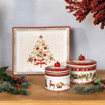 Winter Bakery koekjestrommel M 0,55 L - Wit-rood - Villeroy & Boch