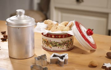 Winter Bakery koekjestrommel M 0,55 L - Wit-rood - Villeroy & Boch