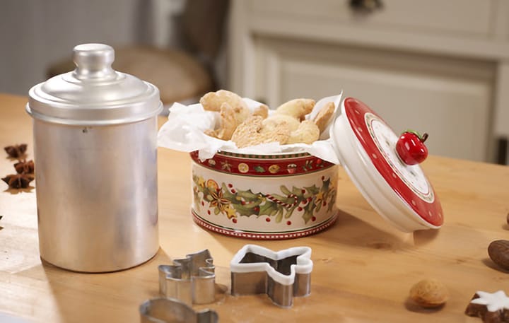 Winter Bakery koekjestrommel M 0,55 L, Wit-rood Villeroy & Boch