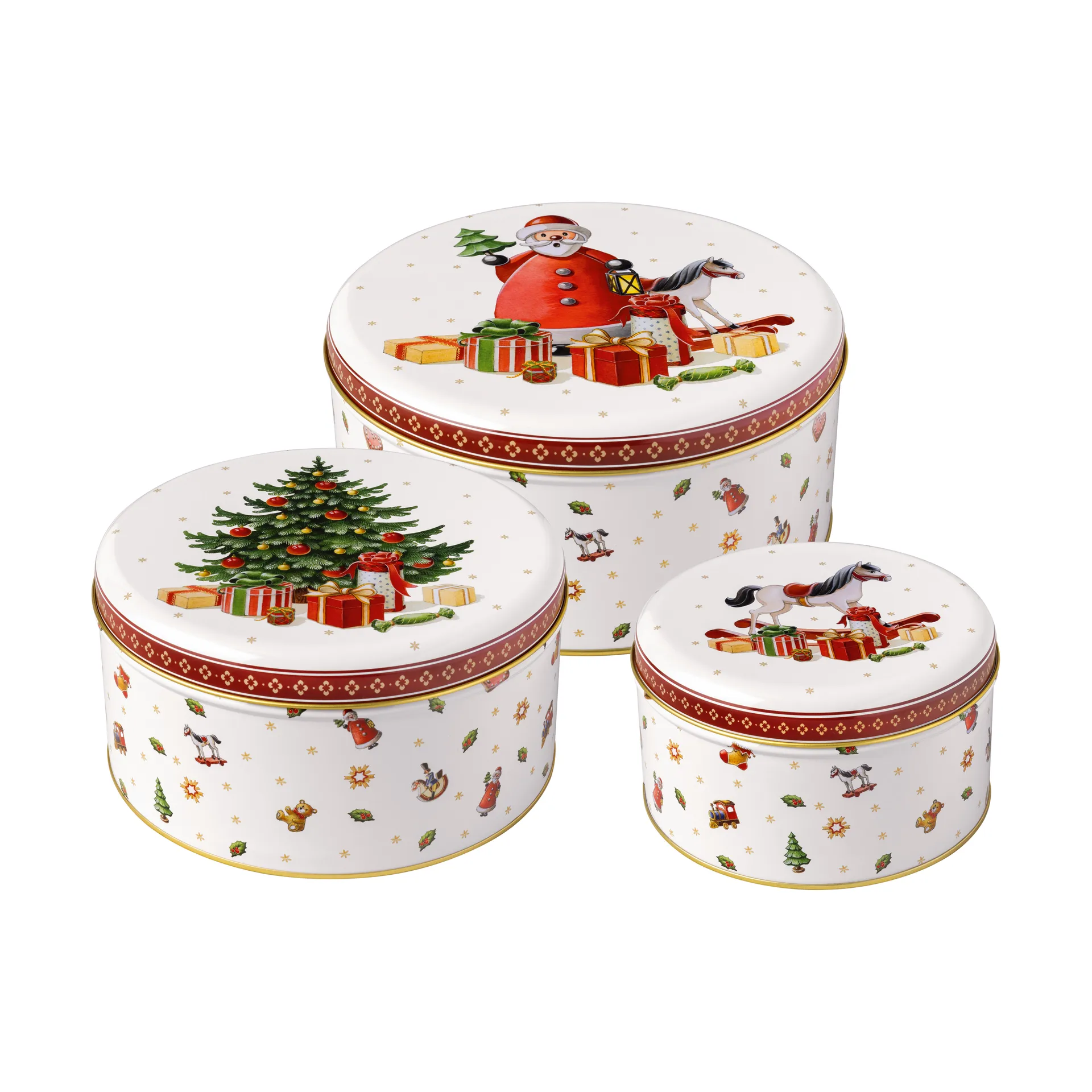 Winter Collage Accessoires koekjestrommel 3-pack, Wit Villeroy & Boch
