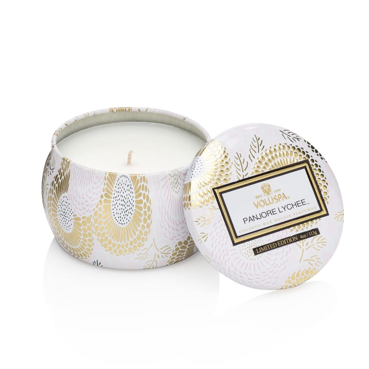 Decorative tin kaars 25 branduren - Panjore Lychee - Voluspa