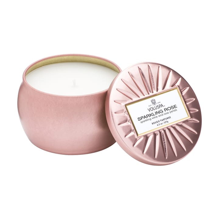 Decorative tin kaars 25 branduren - Sparkling Rose - Voluspa