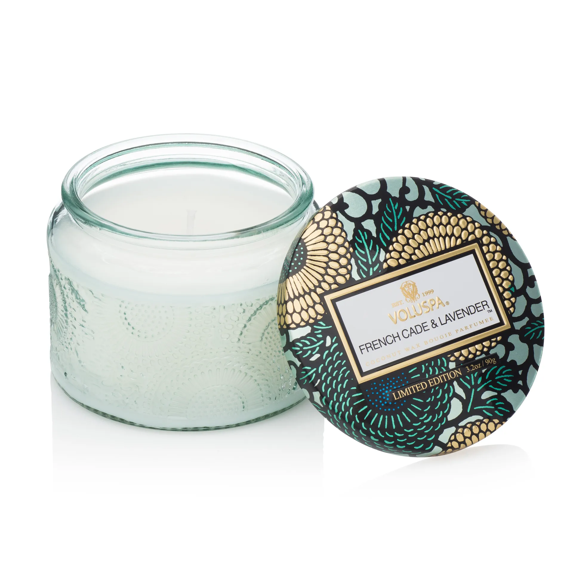 Geurkaars in glazen pot 25 uur, French Cade Lavender Voluspa