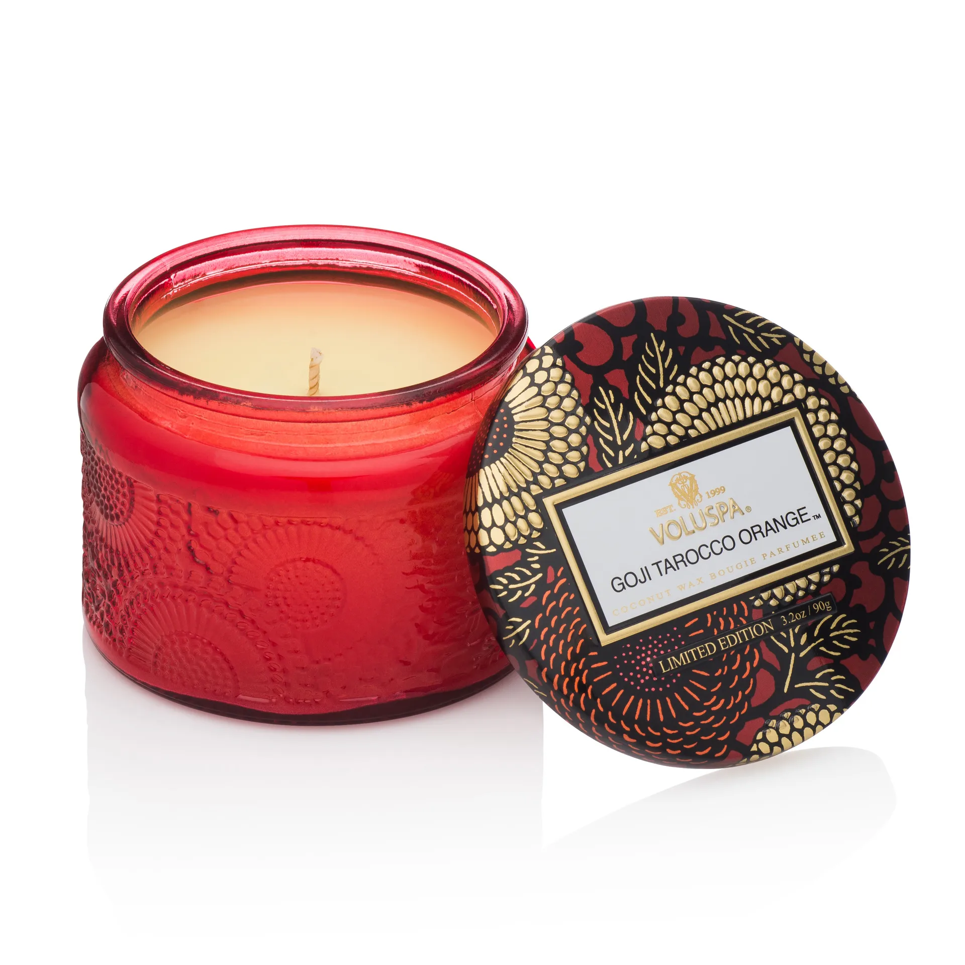 Geurkaars in glazen pot 25 uur, Goji Tarocco Orange Voluspa