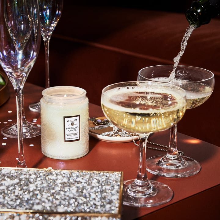 Japonica geurkaars in glazen pot 50 uur, Sparkling Cuvée Voluspa