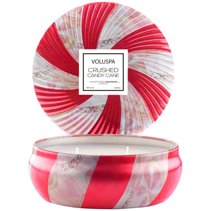 Limited Edition 3-wick in tin 40 uur - Crushed Candy Cane - Voluspa