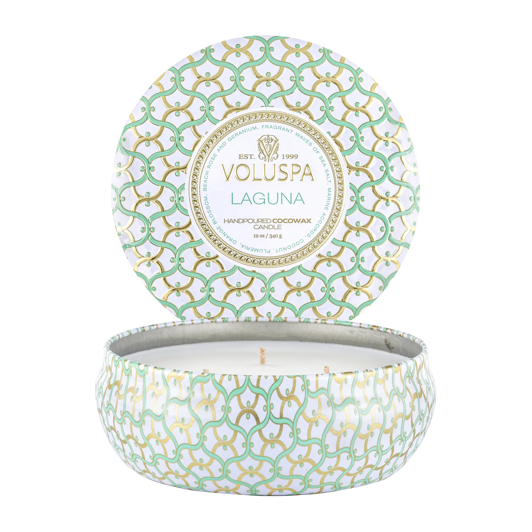 Maison Blanc 3-wick Tin geurkaars 40 uur, Laguna Voluspa