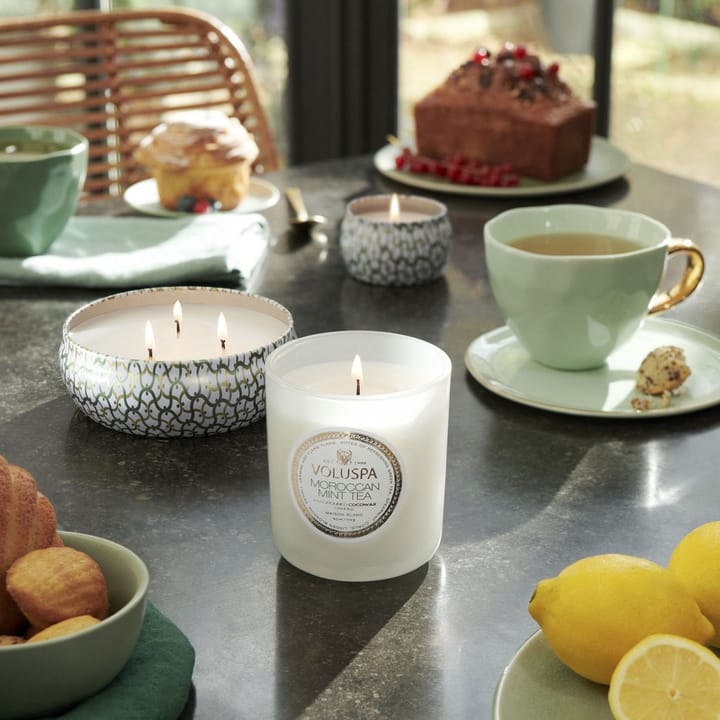 Maison Blanc 3-wick Tin geurkaars 40 uur, Moroccan Mint Tea Voluspa