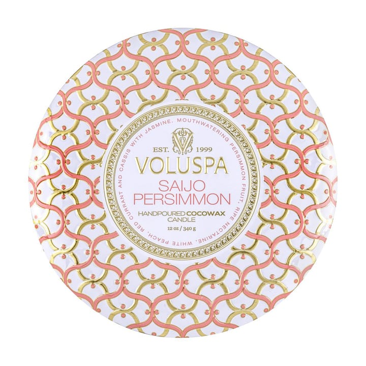 Maison Blanc 3-wick Tin geurkaars 40 uur, Saijo Persimmon Voluspa