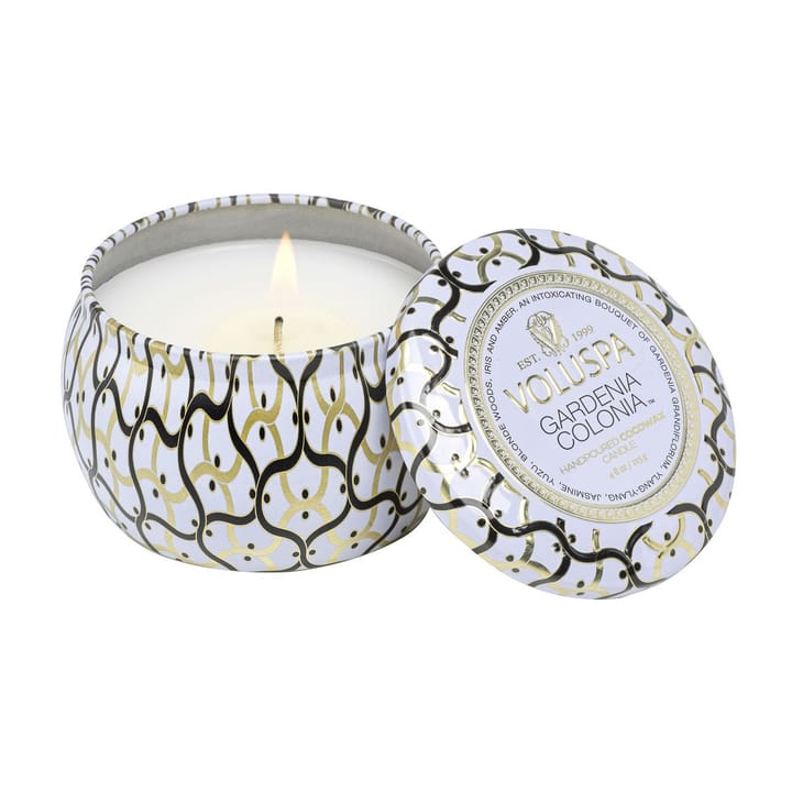 Maison Blanc Mini Tin geurkaars 25 uur, Gardenia Colonia Voluspa