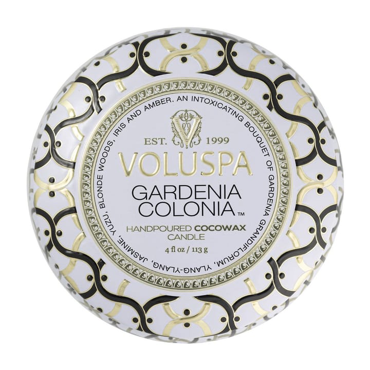 Maison Blanc Mini Tin geurkaars 25 uur, Gardenia Colonia Voluspa